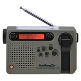 Portable Solar Hand Crank Radio with Power Bank & Flashlight