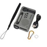 Portable Solar Hand Crank Radio with Power Bank & Flashlight