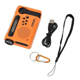 Portable Solar Hand Crank Radio with Power Bank & Flashlight