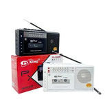 Portable Retro Solar Emergency Radio with Bluetooth, Cassette Player & AM/FM/SW Radio