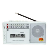 Portable Retro Solar Emergency Radio with Bluetooth, Cassette Player & AM/FM/SW Radio