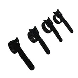 Releasable Black Nylon Hook & Loop Cable Ties 15/20/25/30cm