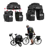 3-in-1 Bicycle Pannier Bag with Rain Cover