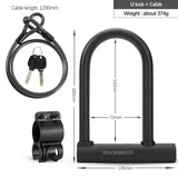 Anti-Theft Bicycle U-Lock with Optional Cable