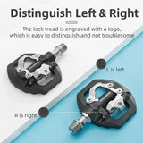 2-in-1 MTB Bike Pedals, Flat & SPD Compatible
