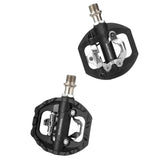 2-in-1 MTB Rockbros Bicycle Lock Pedals, Anti-Slip Flat Platform & Shimano SPD Compatible