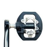 2-in-1 MTB Rockbros Bicycle Lock Pedals, Anti-Slip Flat Platform & Shimano SPD Compatible