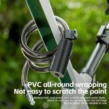 Portable Zinc Alloy Bicycle Cable Lock with Keys