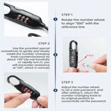 Rockbros Mini 3-Digit Combination Steel Cable Lock
