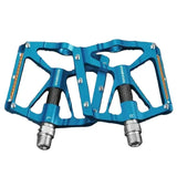 Rockbros Alloy Bearing MTB Bike Pedals, Reflective Anti-Slip Flat Platform