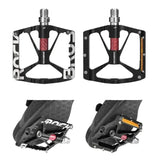 Rockbros Alloy Bearing MTB Bike Pedals, Reflective Anti-Slip Flat Platform
