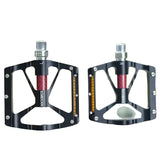 Rockbros Alloy Bearing MTB Bike Pedals, Reflective Anti-Slip Flat Platform