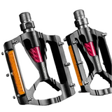 Rockbros Alloy Bearing MTB Bike Pedals, Reflective Anti-Slip Flat Platform