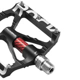 Rockbros Alloy Bearing MTB Bike Pedals, Reflective Anti-Slip Flat Platform