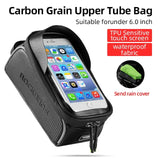 Waterproof Bicycle Front Phone Bag with Touchscreen, Fits 6.5-Inch Phones