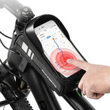 Waterproof Bicycle Front Phone Bag with Touchscreen, Fits 6.5-Inch Phones