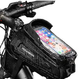 Waterproof Bicycle Front Phone Bag with Touchscreen, Fits 6.5-Inch Phones