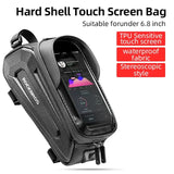Waterproof Bicycle Front Phone Bag with Touchscreen, Fits 6.5-Inch Phones