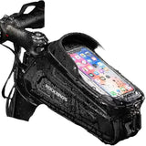 Waterproof Bicycle Front Phone Bag with Touchscreen, Fits 6.5-Inch Phones