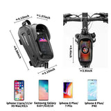 Waterproof Bicycle Front Phone Bag with Touchscreen, Fits 6.5-Inch Phones