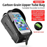 Waterproof Bicycle Front Phone Bag with Touchscreen, Fits 6.5-Inch Phones