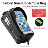 Waterproof Bicycle Front Phone Bag with Touchscreen, Fits 6.5-Inch Phones