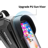Waterproof Bicycle Front Phone Bag with Touchscreen, Fits 6.5-Inch Phones