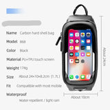 Waterproof Bicycle Front Phone Bag with Touchscreen, Fits 6.5-Inch Phones