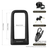 Silicone U-Shaped Anti-Theft Lock for Bicycle, Motorcycle & E-Bikes