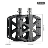 Rockbros 3-Bearing Carbon Fiber Bike Pedals, Ultra-Light Anti-Slip MTB & Road Cycling Pedals