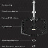 Ultralight Nylon MTB Bike Pedals, Sealed Bearings, Wide Non-Slip Platform