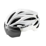 Adjustable Cycling Helmet 58–62cm with Integrated Magnetic Goggles