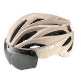 Adjustable Cycling Helmet 58–62cm with Integrated Magnetic Goggles