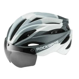 Adjustable Cycling Helmet 58–62cm with Integrated Magnetic Goggles