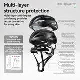 Adjustable Cycling Helmet 58–62cm with Integrated Magnetic Goggles