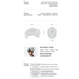 Adjustable Cycling Helmet 58–62cm with Integrated Magnetic Goggles