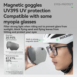 Adjustable Cycling Helmet 58–62cm with Integrated Magnetic Goggles