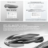 Adjustable Cycling Helmet 58–62cm with Integrated Magnetic Goggles