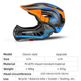 Kids Full-Face Downhill Bike Helmet, Anti-Sweat with 12 Ventilation Openings