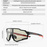 Photochromic Polarized Cycling Glasses, Liquid Crystal Sports Sunglasses