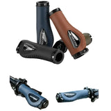 Leather & Silicone MTB Bicycle Grips