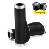 Leather & Silicone MTB Bicycle Grips