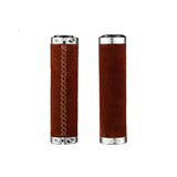 Leather & Silicone MTB Bicycle Grips