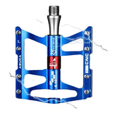 Rockbros Ultralight Aluminum Alloy MTB Pedals, 4-Bearing Flat Platform