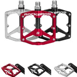 Rockbros Ultralight Aluminum Alloy MTB Pedals, 4-Bearing Flat Platform