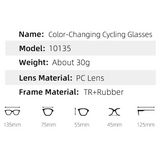 Photochromic Cycling Glasses UV400 Sports Sunglasses