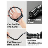 Rockbros 4-Digit Combination Steel Cable Bicycle Lock