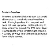 Rockbros 4-Digit Combination Steel Cable Bicycle Lock