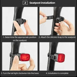 Smart Bicycle Rear Light with Auto Brake Sensing (IPX6 Waterproof)