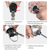 Steel & Copper Ultralight Clear-Sound Cycling Bell
